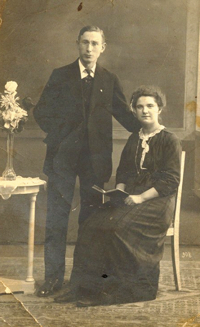 1914 trouwfoto arie hoogmoed antje de ligt-0